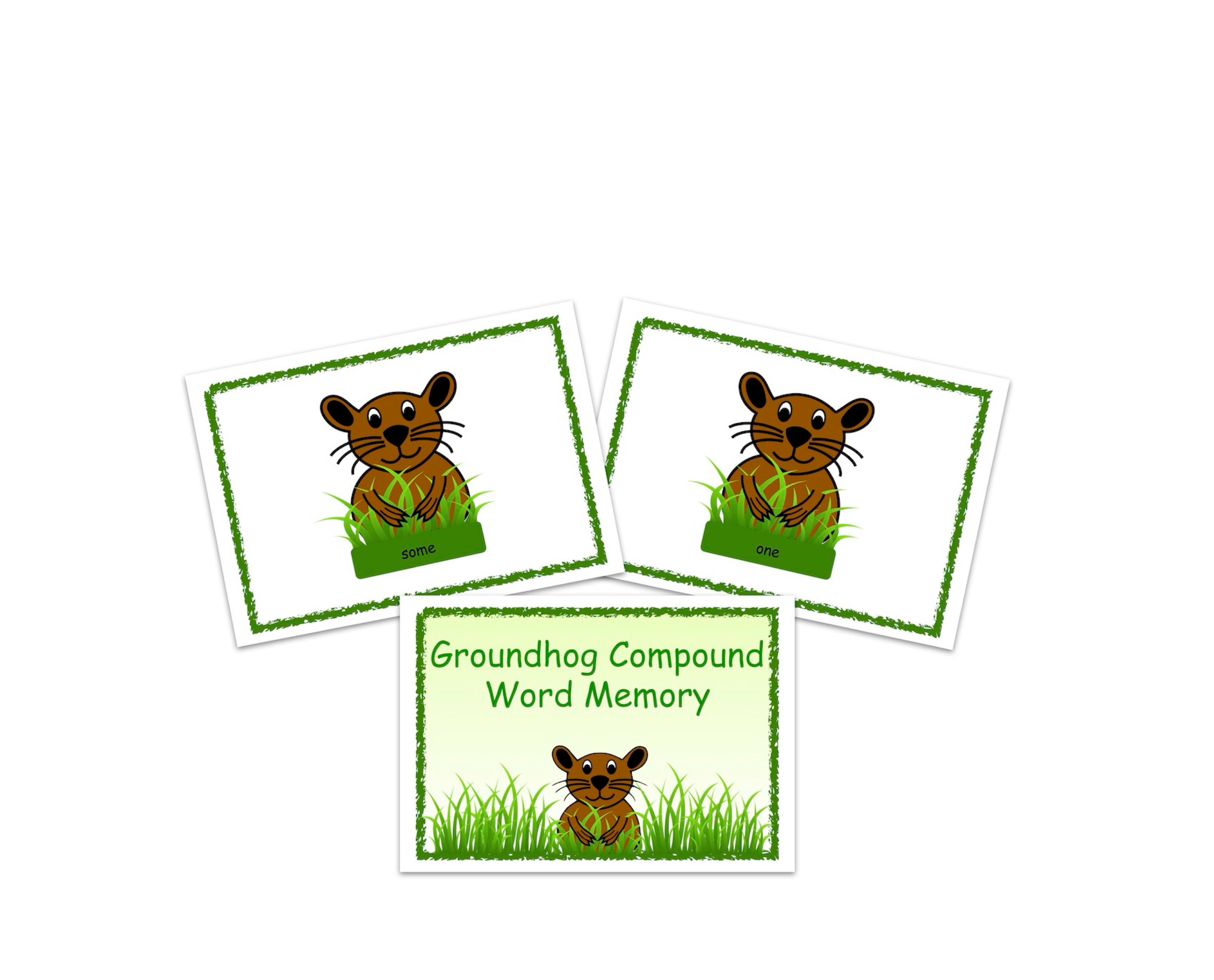 Groundhog Compound Words Memory Game